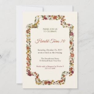 Invitation pour les 70 ans Brocade Hearth