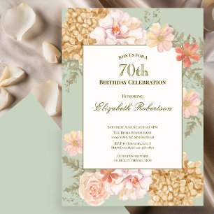 Invitation pour les 70 ans - Couleurs d'Automne Fl