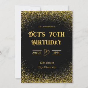 Invitation pour les 70 ans – Soixante-dix en or