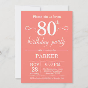 Invitation pour les 80 ans Corail
