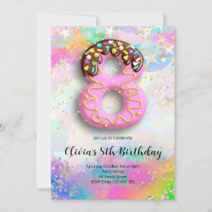 Invitation pour les 8 ans des filles