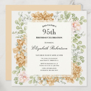 Invitation pour les 95 ans dans des couleurs d'aut