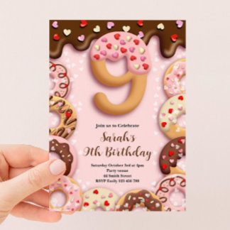 Invitation pour les 9 ans des filles pour l'annive