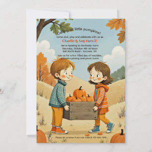 Invitation pour les enfants de cueillette de citro