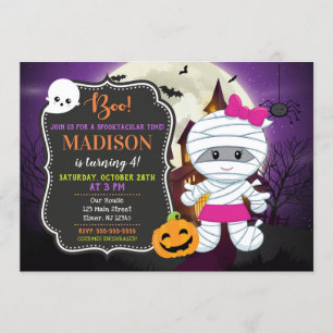 Invitation pour les enfants d'Halloween / Maman