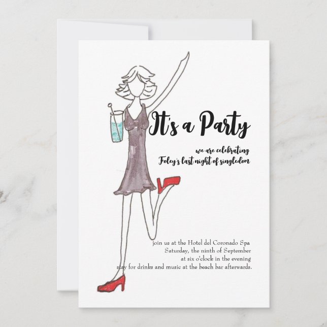 Invitation pour les filles à sortir le soir (Devant)