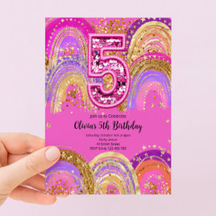 Invitation pour les filles de 5 ans pour leur anni