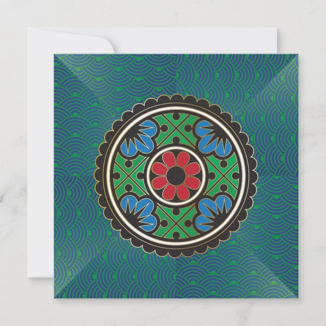 Invitation pour les vacances Mah Jongg/Carte plate (Devant)