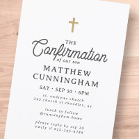 Pour lui Simple moderne Elegant Cross Confirmation