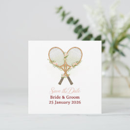 Invitation pour mariage Tennis Sauvegarder la date