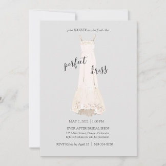 Invitation pour robe de mariage