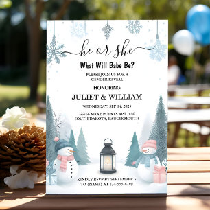 Invitation Pour Rustic Neige Froid Glace Cosy hiver Sexe Révé