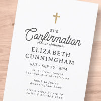 Pour Sa Simple Moderne Elegant Cross Confirmation