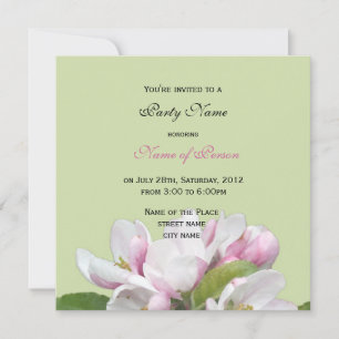invitation pour toutes les fêtes avec des fleurs d