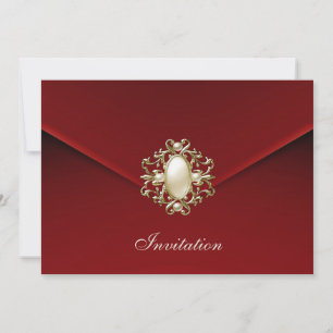 Invitation pour toutes occasions riche rouge velou