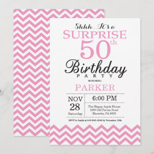 Invitation pour un 50e anniversaire surprise Chevr