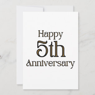 Invitation pour un 5ème Anniversaire de Mariage