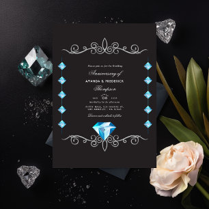 Invitation pour un anniversaire de mariage de diam