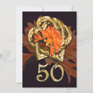 Invitation pour un anniversaire de mariage d'or