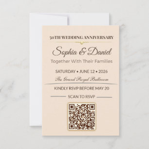 Invitation pour un anniversaire en or Gala d'amo