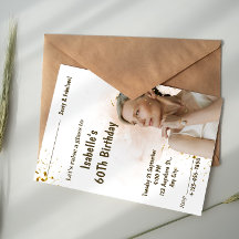 Invitation pour un anniversaire marquant en feuill