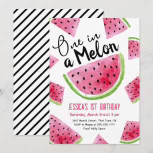 Invitation pour un anniversaire melon unique