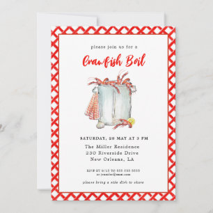 Invitation pour un Boil de fruits de mer d'été aux