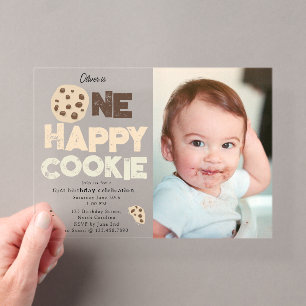 Invitation pour un Cookie Joyeux 1er Premier Anniv