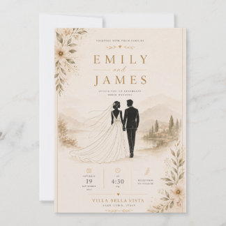 Invitation pour un Couple d'Art en Ligne Moderne