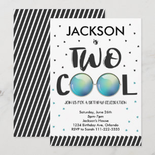Invitation pour un deuxième anniversaire avec deux