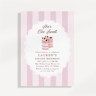 Invitation pour un deuxième anniversaire 'Deux Dou