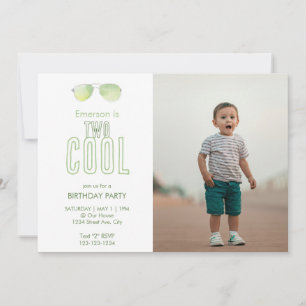 Invitation pour un deuxième anniversaire Two Cool