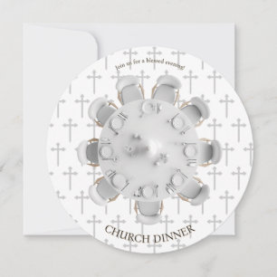 Invitation pour un dîner chrétien du soir béni