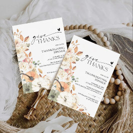 Invitation pour un dîner de Thanksgiving à la citr