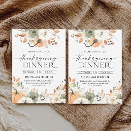 Invitation pour un dîner de Thanksgiving à la citr