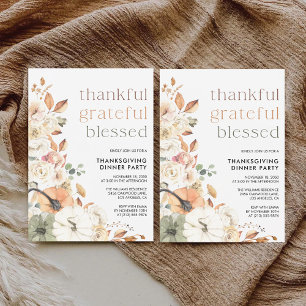 Invitation pour un dîner de Thanksgiving à la citr