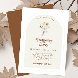 Invitation pour un dîner moderne de Friendsgiving 