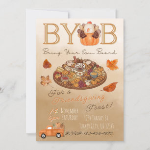 Invitation pour un festin de Friendsgiving avec pl