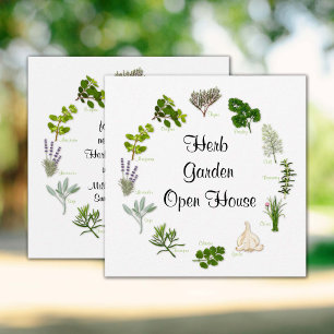 Invitation pour un jardin d'herbes personnalisé