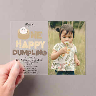 Invitation pour un joyeux anniversaire de dumpling