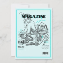 Invitation pour un magazine de mode de demoiselle 