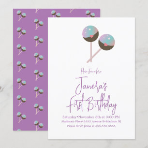 Invitation pour un premier anniversaire avec un gâ