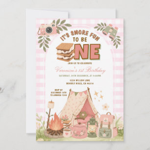 Invitation pour un premier anniversaire de camping