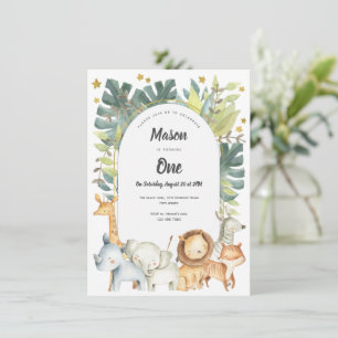 Invitation pour un premier anniversaire, garçon ou