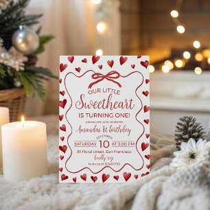 Invitation pour un premier anniversaire sur le thè