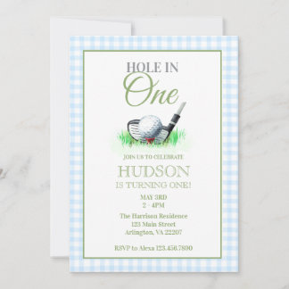 Invitation pour un premier anniversaire "Trou en u