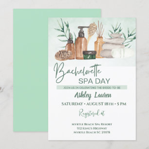 Invitation pour un Spa de Filles de Bachelorette