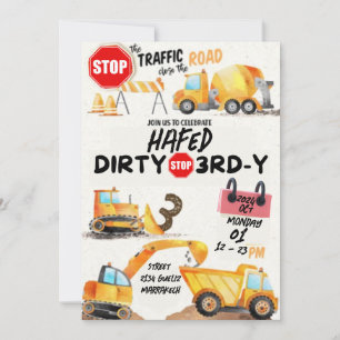 Invitation pour un troisième anniversaire Dirty 3r