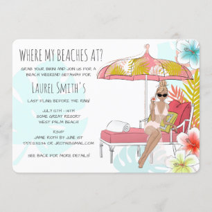 Invitation pour un week-end de filles à la plage