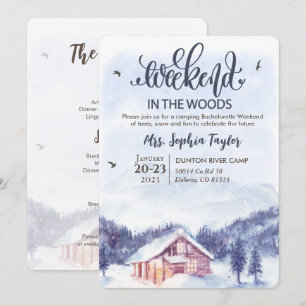 Invitation pour un week-end en forêt en hiver